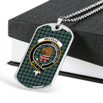 Melville Scottish Clan Tartan Military Dog Tag Necklace Jewelry