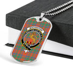 MacKintosh Ancient Scottish Clan Tartan Military Dog Tag Necklace Jewelry