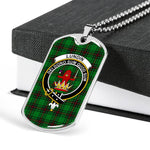 Lundin Scottish Clan Tartan Military Dog Tag Necklace Jewelry
