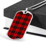 Ettrick District Scottish Clan Tartan Military Dog Tag Necklace Jewelry