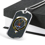 Forbes Of Druinnor Scottish Clan Tartan Military Dog Tag Necklace Jewelry