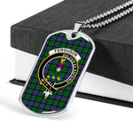 Ferguson Of Balquhidder Scottish Clan Tartan Military Dog Tag Necklace Jewelry