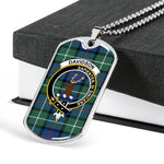 Davidson Of Tulloch Scottish Clan Tartan Military Dog Tag Necklace Jewelry
