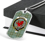 Kelly Scottish Clan Tartan Military Dog Tag Necklace Jewelry