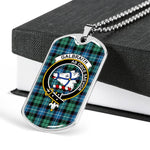Galbraith Ancient Scottish Clan Tartan Military Dog Tag Necklace Jewelry