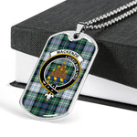 MacKenzie Dress Ancient Scottish Clan Tartan Military Dog Tag Necklace Jewelry