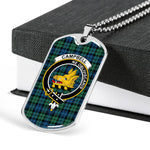Campbell Ancient Scottish Clan Tartan Military Dog Tag Necklace Jewelry