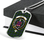 Ogilvie Hunting Scottish Clan Tartan Military Dog Tag Necklace Jewelry