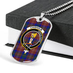 Chisholm Hunting Modern Scottish Clan Tartan Military Dog Tag Necklace Jewelry