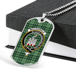 MacDonald Clan Ranald Lord Of The Isles Hunting Scottish Clan Tartan Military Dog Tag Necklace Jewelry