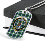 Forbes Dress Scottish Clan Tartan Military Dog Tag Necklace Jewelry