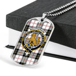 MacPherson Scottish Clan Tartan Military Dog Tag Necklace Jewelry