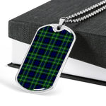 MacNeill Of Colonsay Hunting Scottish Clan Tartan Military Dog Tag Necklace Jewelry