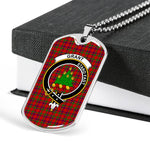 Grant Of Rothiemurchus Scottish Clan Tartan Military Dog Tag Necklace Jewelry