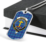 Mercer Scottish Clan Tartan Military Dog Tag Necklace Jewelry