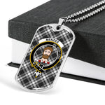 Menzies Scottish Clan Tartan Military Dog Tag Necklace Jewelry