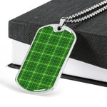Forrester Hunting Scottish Clan Tartan Military Dog Tag Necklace Jewelry