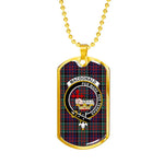 MacDonald Clan Donald Scottish Clan Tartan Military Dog Tag Necklace Jewelry