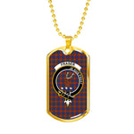 Fraser Of Lovat Scottish Clan Tartan Military Dog Tag Necklace Jewelry