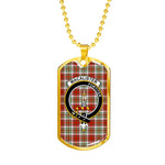 MacAlister Dress Scottish Clan Tartan Military Dog Tag Necklace Jewelry