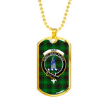 Ged Scottish Clan Tartan Military Dog Tag Necklace Jewelry