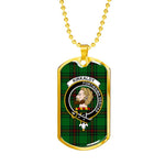 Kirkaldy Scottish Clan Tartan Military Dog Tag Necklace Jewelry