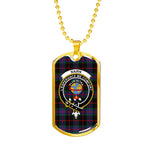 Nairn Scottish Clan Tartan Military Dog Tag Necklace Jewelry