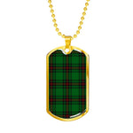 Fife District Scottish Clan Tartan Military Dog Tag Necklace Jewelry