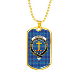 Mercer Scottish Clan Tartan Military Dog Tag Necklace Jewelry