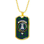 MacCallum Scottish Clan Tartan Military Dog Tag Necklace Jewelry