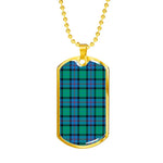 Flower Of Scotland Scottish Clan Tartan Military Dog Tag Necklace Jewelry