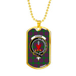 Logan Scottish Clan Tartan Military Dog Tag Necklace Jewelry