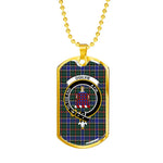Ogilvie Hunting Modern Scottish Clan Tartan Military Dog Tag Necklace Jewelry
