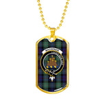 MacKenzie Scottish Clan Tartan Military Dog Tag Necklace Jewelry