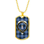 MacKay Scottish Clan Tartan Military Dog Tag Necklace Jewelry