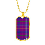 Jackson Scottish Clan Tartan Military Dog Tag Necklace Jewelry