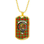 MacGregor Scottish Clan Tartan Military Dog Tag Necklace Jewelry
