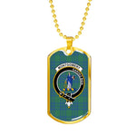 Montgomery Ancient Scottish Clan Tartan Military Dog Tag Necklace Jewelry