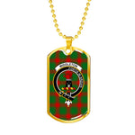 Middleton Scottish Clan Tartan Military Dog Tag Necklace Jewelry