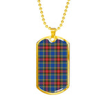 MacBeth Modern Scottish Clan Tartan Military Dog Tag Necklace Jewelry