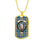 Napier Ancient Scottish Clan Tartan Military Dog Tag Necklace Jewelry