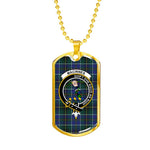 MacInnes Modern Scottish Clan Tartan Military Dog Tag Necklace Jewelry Scottish Clan Tartan Military Dog Tag Necklace Jewelry