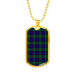 MacKinlay Modern Scottish Clan Tartan Military Dog Tag Necklace Jewelry