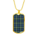 MacKinlay Ancient Scottish Clan Tartan Military Dog Tag Necklace Jewelry
