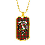 Hunter USA Scottish Clan Tartan Military Dog Tag Necklace Jewelry