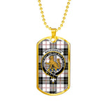 MacPherson Scottish Clan Tartan Military Dog Tag Necklace Jewelry