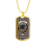 Little Arisaid Scottish Clan Tartan Military Dog Tag Necklace Jewelry