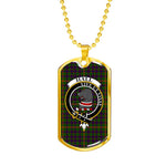 Hall Scottish Clan Tartan Military Dog Tag Necklace Jewelry