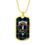 Meldrum Forbes Scottish Clan Tartan Military Dog Tag Necklace Jewelry