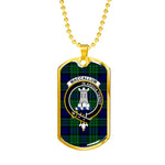 MacCallum Modern Scottish Clan Tartan Military Dog Tag Necklace Jewelry